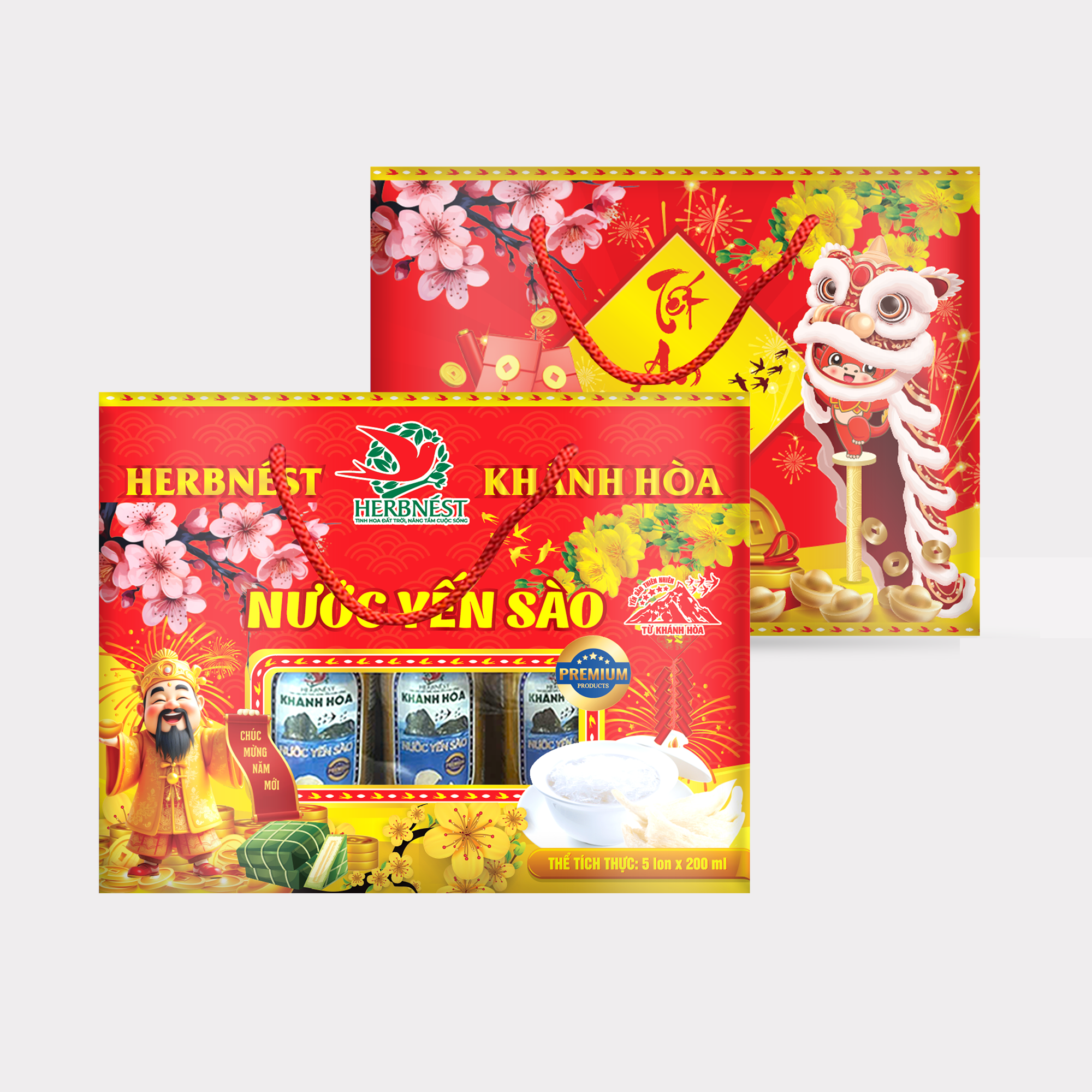 Hộp quà Nước Yến Sào (5 lon x 200 ml)